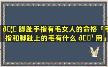 🦆 脚趾手指有毛女人的命格「手指和脚趾上的毛有什么 🌹 用」